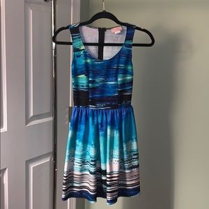 Fun blue and Green Party dress